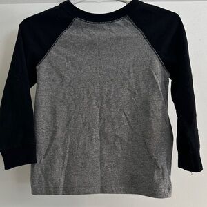 Cat & Jack Black and Gray Long Sleeve Tee
